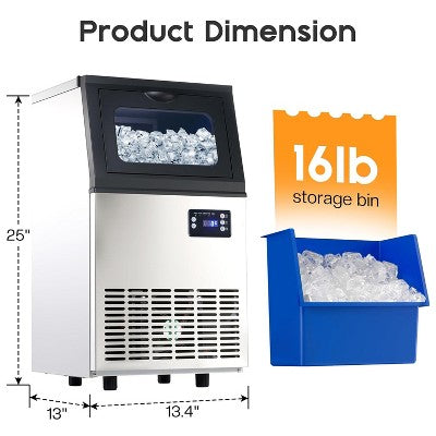 Wytwornica lodu ze stali nierdzewnej z funkcją samooczyszczania