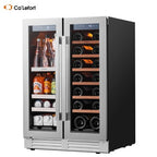 Czarna wolnostojąca chłodziarka do napojów na około 125 puszek