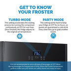 Czarna wolnostojąca chłodziarka do napojów na około 125 puszek