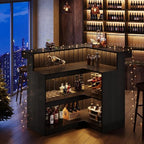 Narożna szafka barowa do domu w kształcie litery L z półkami