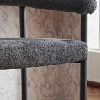 Miękkie hokery barowe z podłokietnikami i metalową ramą, 2 sztuki