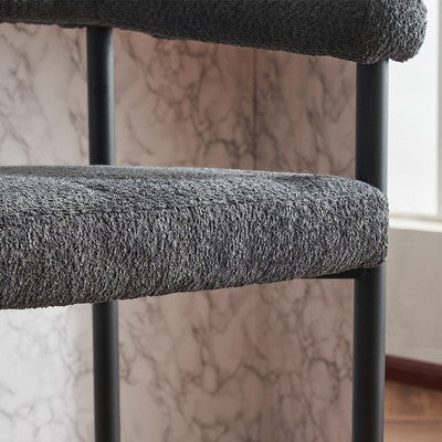 Miękkie hokery barowe z podłokietnikami i metalową ramą, 2 sztuki