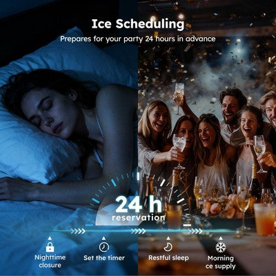 Wbudowana kostkarka do lodu do 45 kg na dobę