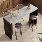 Prostokątny stół barowy 140 cm z imitacją marmuru