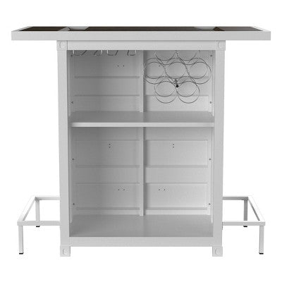 Stół barowy z listwą LED i czystymi liniami