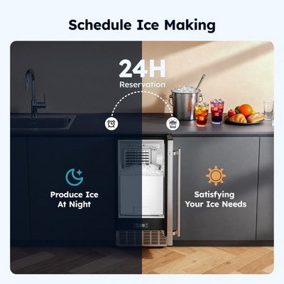 Kompaktowa wbudowana kostkarka do lodu do 36 kg na dobę