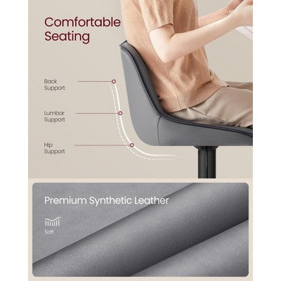 Obrotowe hokery barowe z oparciem i regulacją wysokości, 2 sztuki