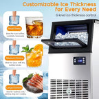 Wytwornica lodu ze stali nierdzewnej z funkcją samooczyszczania