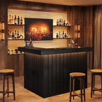 Narożna szafka barowa do domu w kształcie litery L z półkami