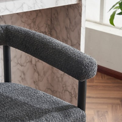 Miękkie hokery barowe z podłokietnikami i metalową ramą, 2 sztuki